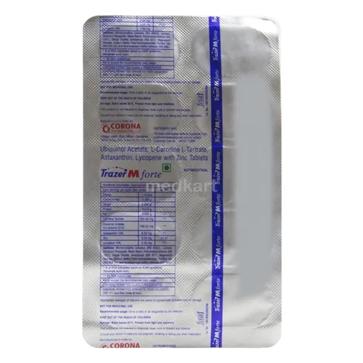 trazer m forte tablet 10's
